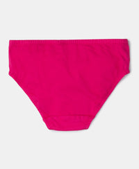 Super Combed Cotton Panty with Ultrasoft Waistband - Fairy Tale, Blue Depths & Beetroot Bink (Pack of 3)