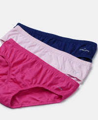 Super Combed Cotton Panty with Ultrasoft Waistband - Fairy Tale, Blue Depths & Beetroot Bink (Pack of 3)