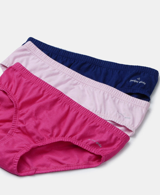 Super Combed Cotton Panty with Ultrasoft Waistband - Fairy Tale, Blue Depths & Beetroot Bink (Pack of 3)