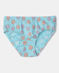 Super Combed Cotton Printed Panty with Ultrasoft Waistband - Lemon Meringue, Beetroot Pink & Angel Blue (Pack of 3)