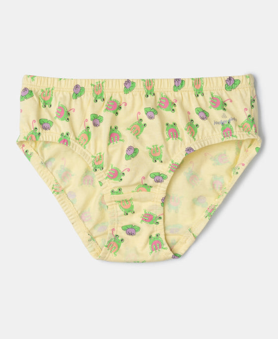Super Combed Cotton Printed Panty with Ultrasoft Waistband - Lemon Meringue, Beetroot Pink & Angel Blue (Pack of 3)