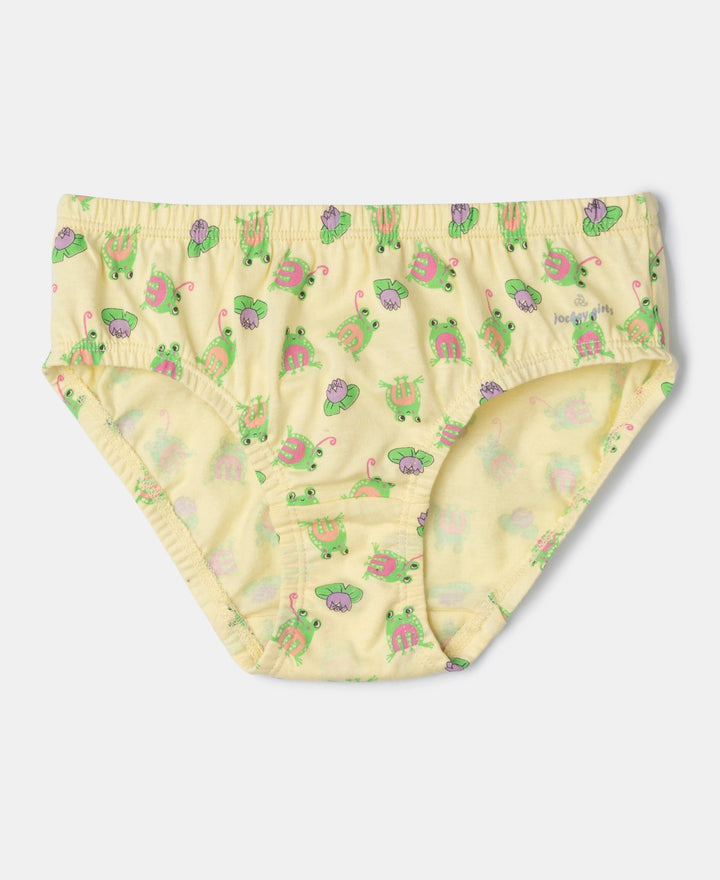 Super Combed Cotton Printed Panty with Ultrasoft Waistband - Lemon Meringue, Beetroot Pink & Angel Blue (Pack of 3)
