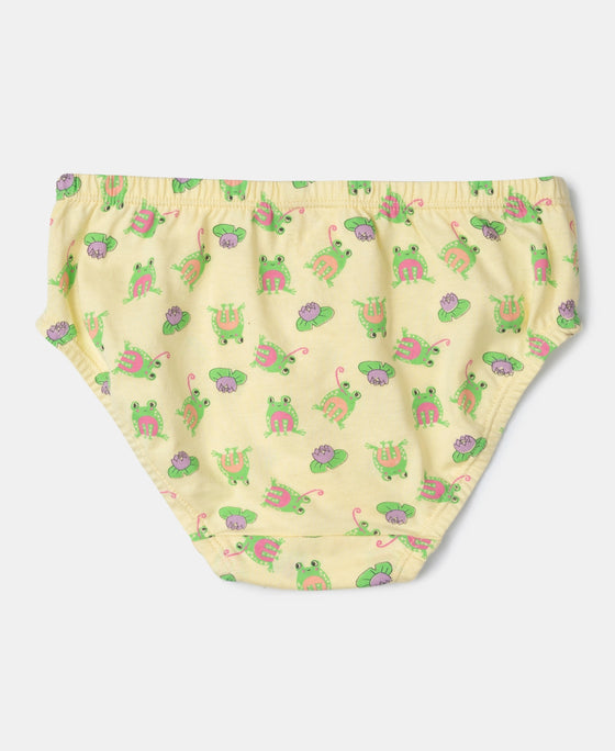 Super Combed Cotton Printed Panty with Ultrasoft Waistband - Lemon Meringue, Beetroot Pink & Angel Blue (Pack of 3)