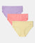 Super Combed Cotton Panty with Ultrasoft Waistband - Salmon Rose, Lemon Meringue & Lavendula (Pack of 3)