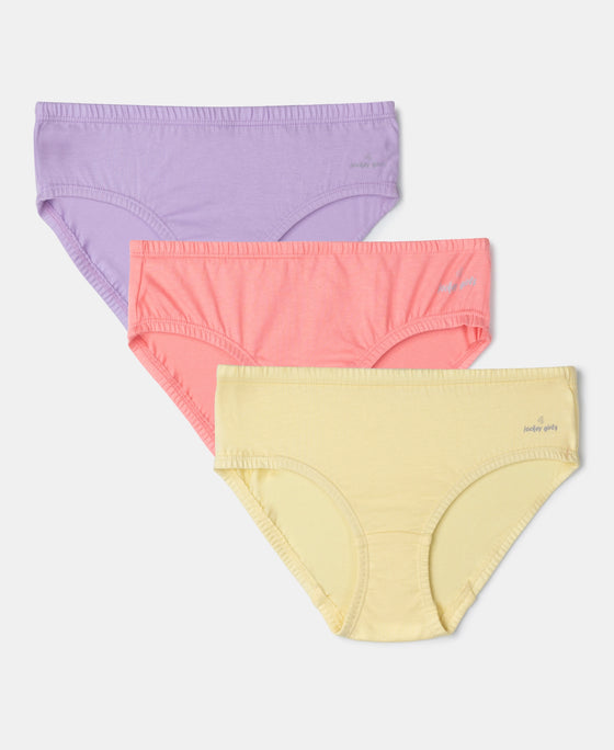 Super Combed Cotton Panty with Ultrasoft Waistband - Salmon Rose, Lemon Meringue & Lavendula (Pack of 3)