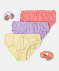 Super Combed Cotton Panty with Ultrasoft Waistband - Salmon Rose, Lemon Meringue & Lavendula (Pack of 3)