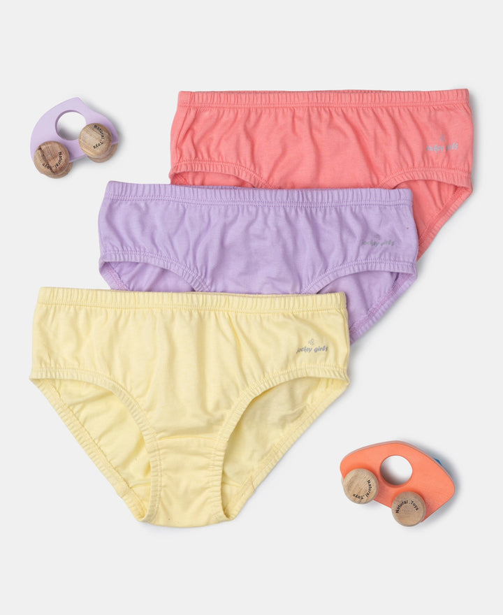 Super Combed Cotton Panty with Ultrasoft Waistband - Salmon Rose, Lemon Meringue & Lavendula (Pack of 3)