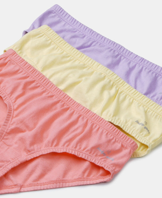 Super Combed Cotton Panty with Ultrasoft Waistband - Salmon Rose, Lemon Meringue & Lavendula (Pack of 3)