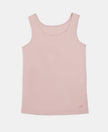 Girl's Super Combed Cotton Rib Solid Inner Tank Top - Potpourri