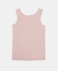 Girl's Super Combed Cotton Rib Solid Inner Tank Top - Potpourri