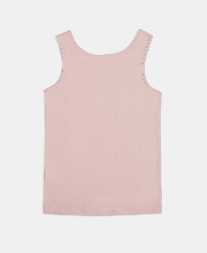 Girl's Super Combed Cotton Rib Solid Inner Tank Top - Potpourri