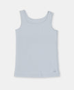 Girl's Super Combed Cotton Rib Solid Inner Tank Top - Sky Way