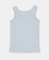 Girl's Super Combed Cotton Rib Solid Inner Tank Top - Sky Way