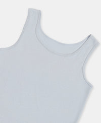 Girl's Super Combed Cotton Rib Solid Inner Tank Top - Sky Way