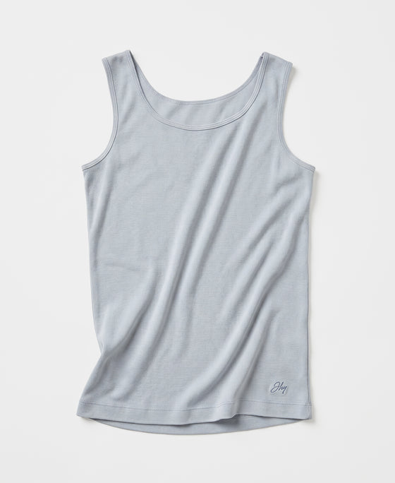 Girl's Super Combed Cotton Rib Solid Inner Tank Top - Sky Way