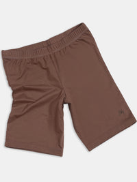 Girl's Super Combed Cotton Elastane Stretch Shorties with Ultrasoft Waistband - Deep Taupe