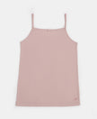 Super Combed Cotton Rib Fabric Camisole with Regular Straps - Potpourri