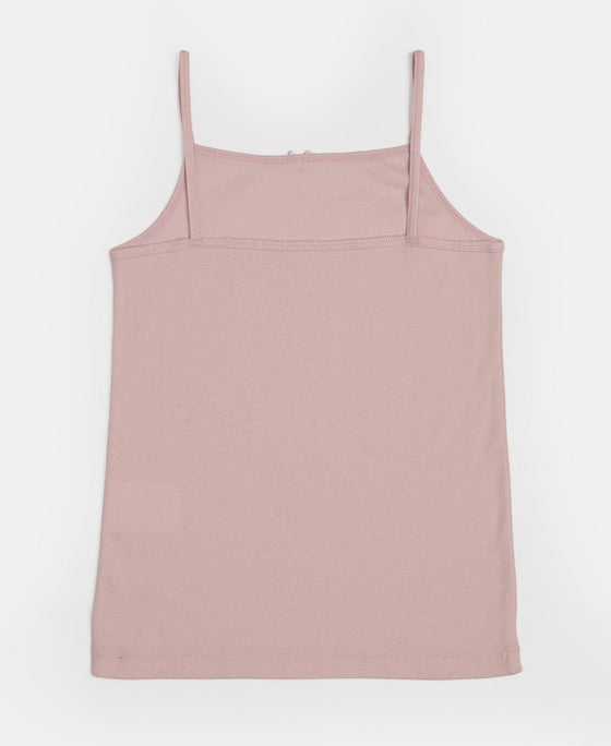 Super Combed Cotton Rib Fabric Camisole with Regular Straps - Potpourri