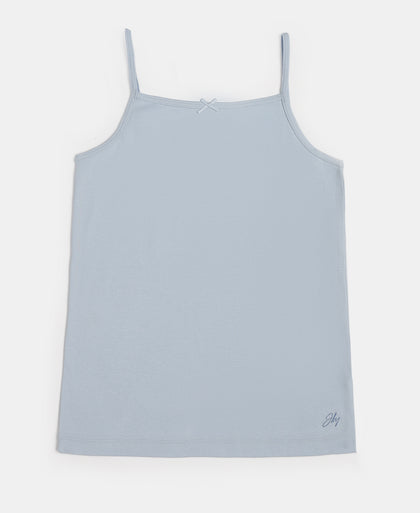 Super Combed Cotton Rib Fabric Camisole with Regular Straps - Sky Way