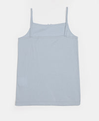 Super Combed Cotton Rib Fabric Camisole with Regular Straps - Sky Way