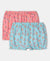 Super Combed Cotton Printed Bloomers with Ultrasoft Waistband - Angel Blue & Beetroot Pink (Pack of 2)
