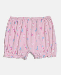 Super Combed Cotton Printed Bloomers with Ultrasoft Waistband - Aqua Sky & Fairy Tail (Pack of 2)