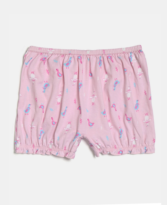 Super Combed Cotton Printed Bloomers with Ultrasoft Waistband - Aqua Sky & Fairy Tail (Pack of 2)