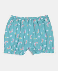 Super Combed Cotton Printed Bloomers with Ultrasoft Waistband - Aqua Sky & Fairy Tail (Pack of 2)