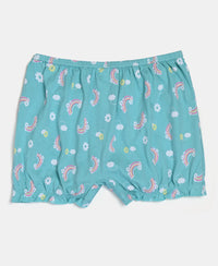 Super Combed Cotton Printed Bloomers with Ultrasoft Waistband - Aqua Sky & Fairy Tail (Pack of 2)