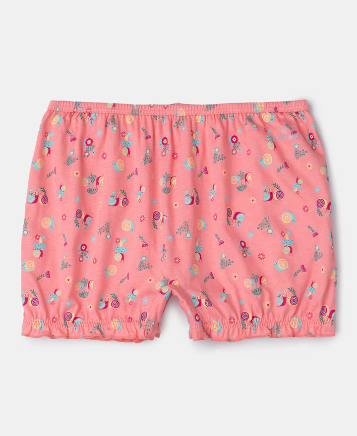 Super Combed Cotton Printed Bloomers with Ultrasoft Waistband - Blue Depths & Salmon Rose (Pack of 2)