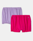 Super Combed Cotton Bloomers with Ultrasoft Waistband - Beetroot Pink & Lavendula (Pack of 2)