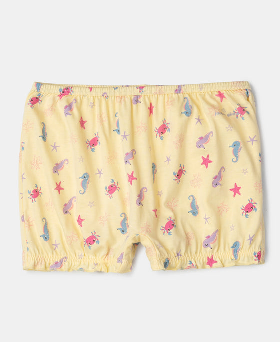 Super Combed Cotton Printed Bloomers with Ultrasoft Waistband - Fairy Tale & Lemon Meringue (Pack of 2)
