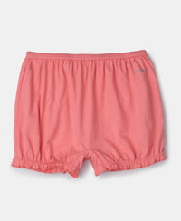 Super Combed Cotton Bloomers with Ultrasoft Waistband - Salmon Rose & Angel Blue (Pack of 2)