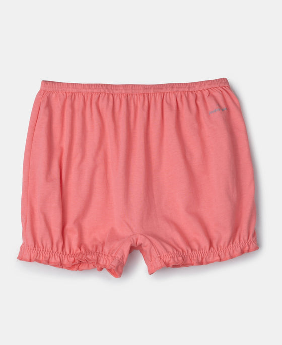 Super Combed Cotton Bloomers with Ultrasoft Waistband - Salmon Rose & Angel Blue (Pack of 2)