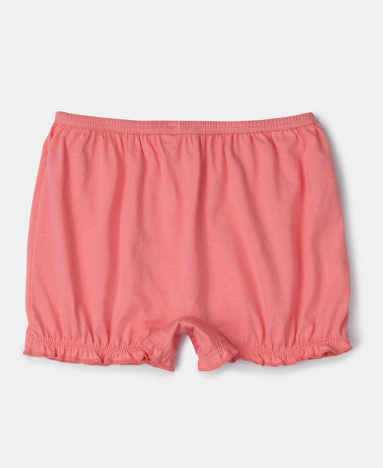 Super Combed Cotton Bloomers with Ultrasoft Waistband - Salmon Rose & Angel Blue (Pack of 2)