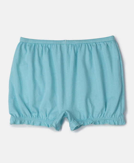 Super Combed Cotton Bloomers with Ultrasoft Waistband - Salmon Rose & Angel Blue (Pack of 2)