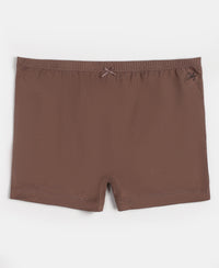 Super Combed Cotton Elastane Stretch Shorties with Ultrasoft Waistband - Deep Taupe (Pack of 2)
