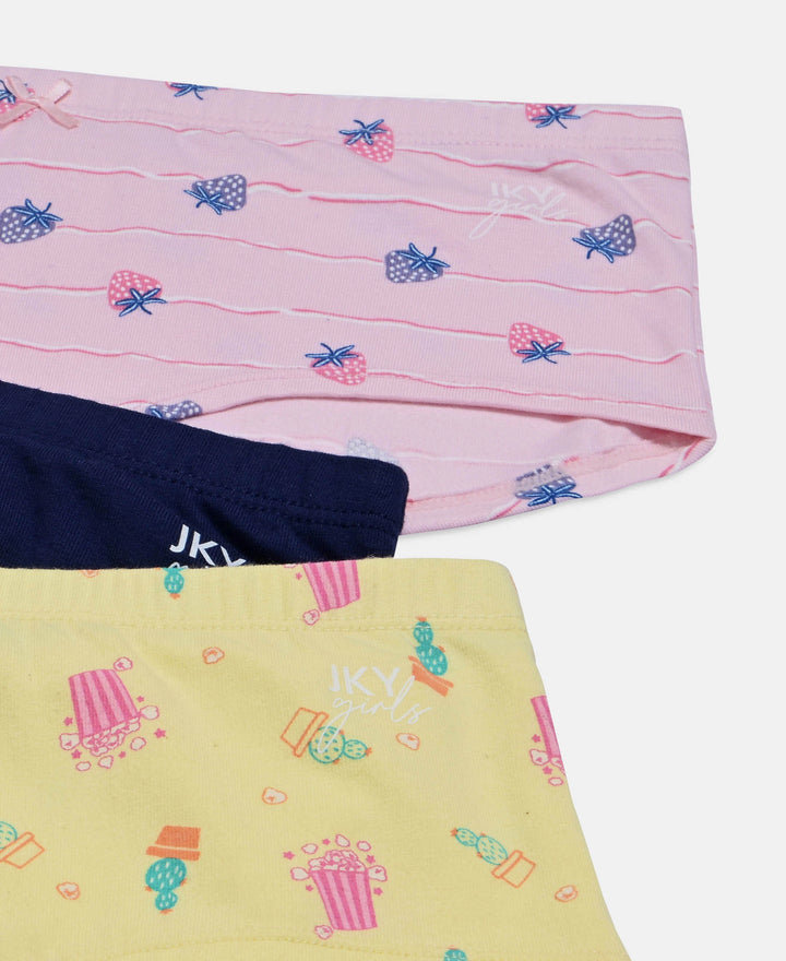 Super Combed Cotton Printed Panty with Ultrasoft Waistband - Assorted (Pack of 3)