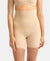 High Waist Microfiber Nylon Elastane Stretch Bonded Shorts Shapewear with Natural StayFresh Treatment - Skin