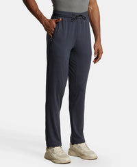 Soft Touch Microfiber Elastane Stretch Trackpant with Side Pockets and StayFresh Treatment - Graphite