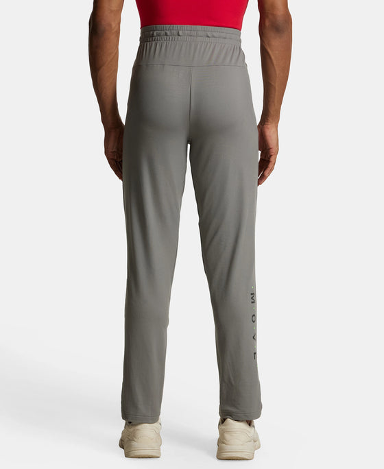 Soft Touch Microfiber Elastane Stretch Trackpant with Side Pockets and StayFresh Treatment - Performance Grey