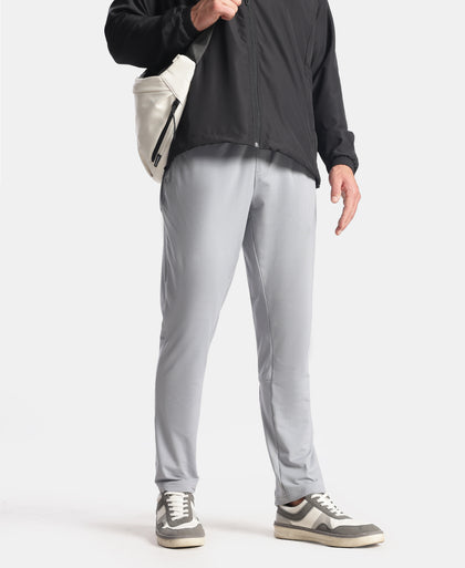 Soft Touch Microfiber Elastane Stretch Trackpant with Side Pockets and StayFresh Treatment - Weathervane