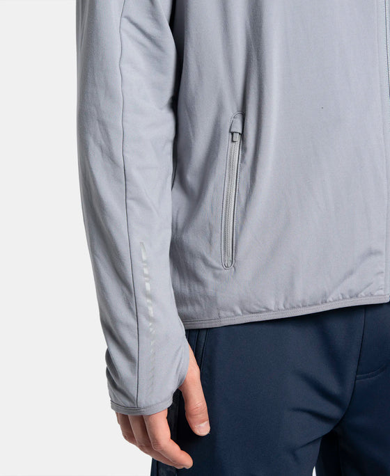 Soft Touch Microfiber Elastane Stretch Jacket with Thumbhole Styling - Weathervane