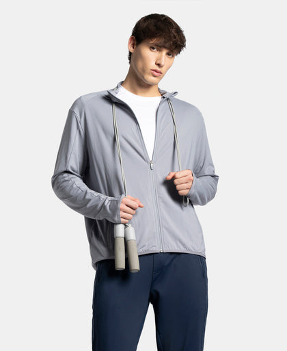 Soft Touch Microfiber Elastane Stretch Jacket with Thumbhole Styling - Weathervane