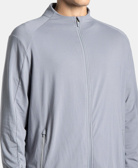 Soft Touch Microfiber Elastane Stretch Jacket with Thumbhole Styling - Weathervane