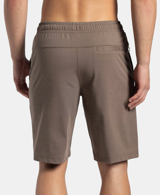 Super Combed Cotton Rich Shorts with StayFresh Treatment - Dark Khaki