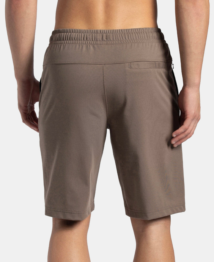 Super Combed Cotton Rich Shorts with StayFresh Treatment - Dark Khaki