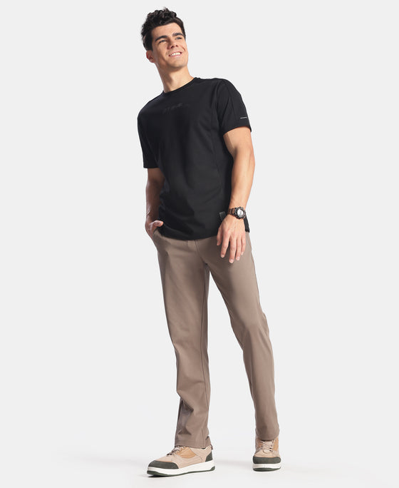 Super Combed Cotton Rich Trackpant with Pockets and StayFresh Treatment - Dark Khaki