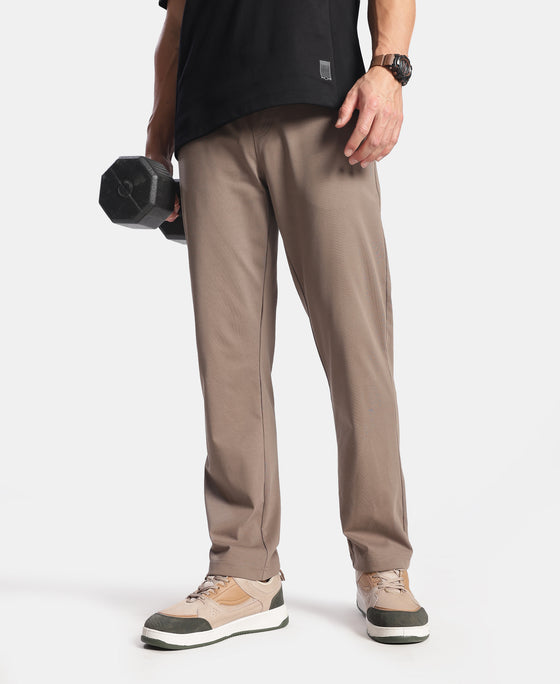 Super Combed Cotton Rich Trackpant with Pockets and StayFresh Treatment - Dark Khaki