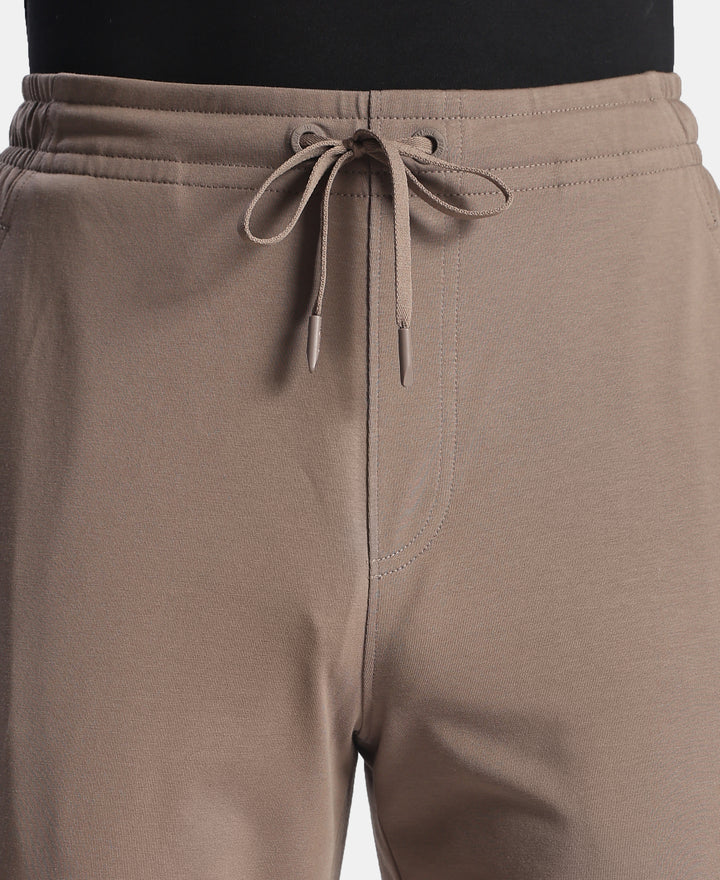 Super Combed Cotton Rich Trackpant with Pockets and StayFresh Treatment - Dark Khaki